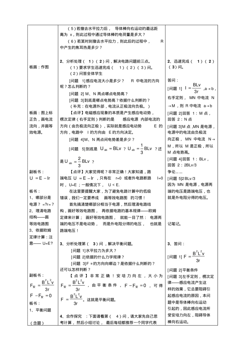 电磁感应规律的应用教学设计.pdf_第3页