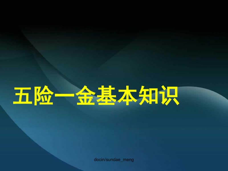 五险一金基础知识培训讲义PPT.pdf_第1页