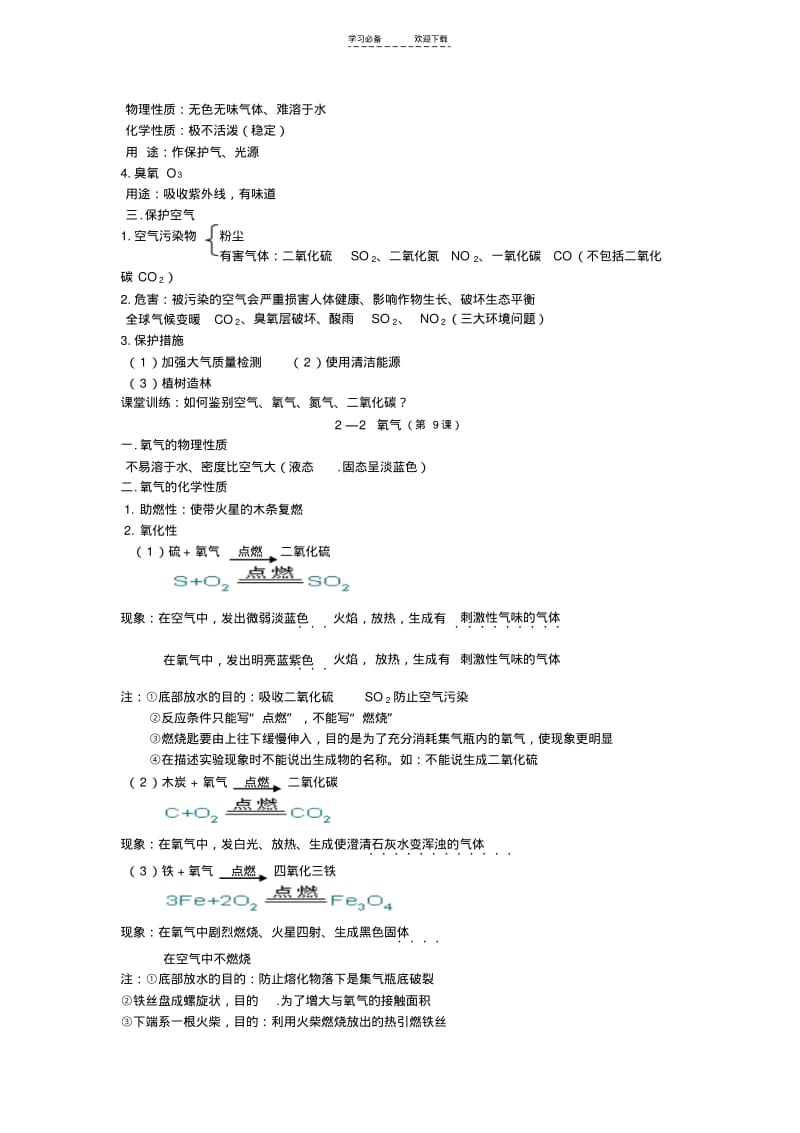 【优质文档】初中化学第二单元笔记.pdf_第2页