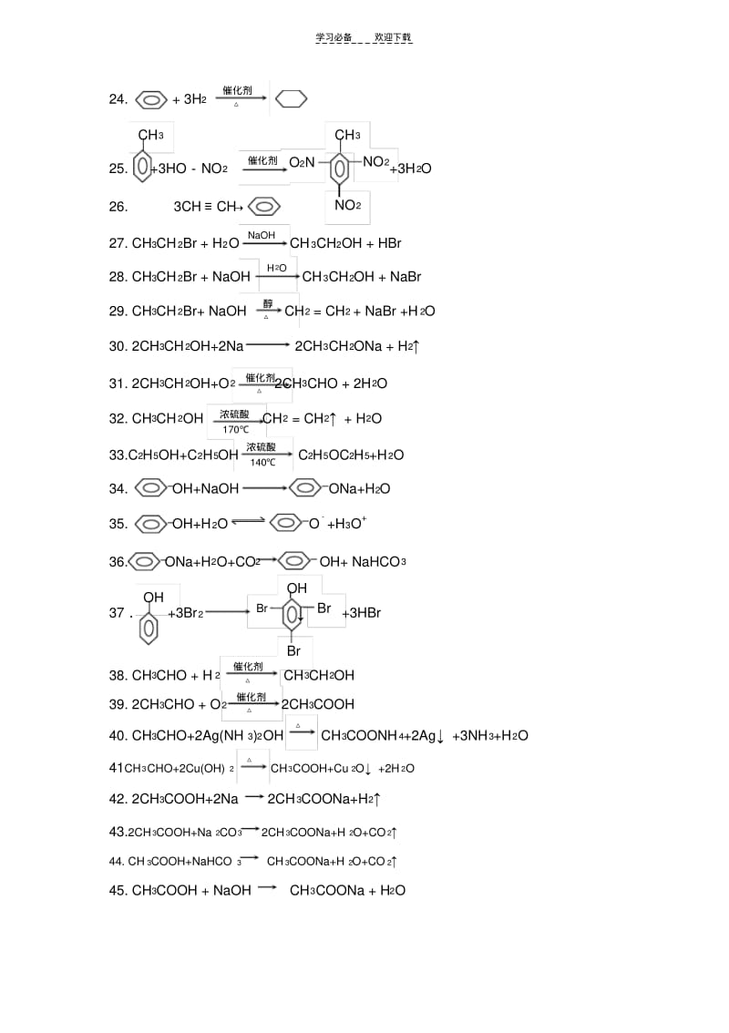 【优质文档】高中有机化学方程式汇总(全)(已).pdf_第2页