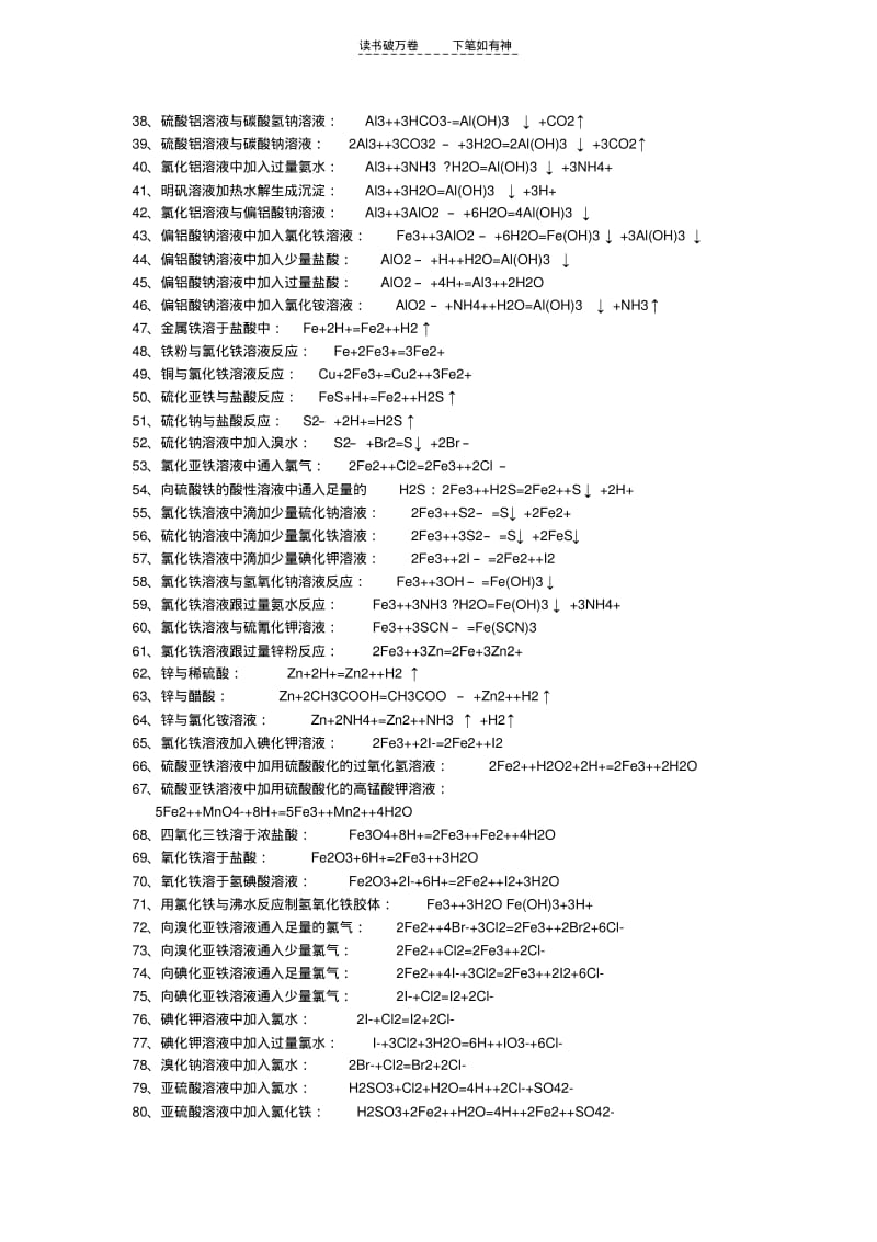 【优质文档】高中化学与量有关的离子反应方程总结.pdf_第2页