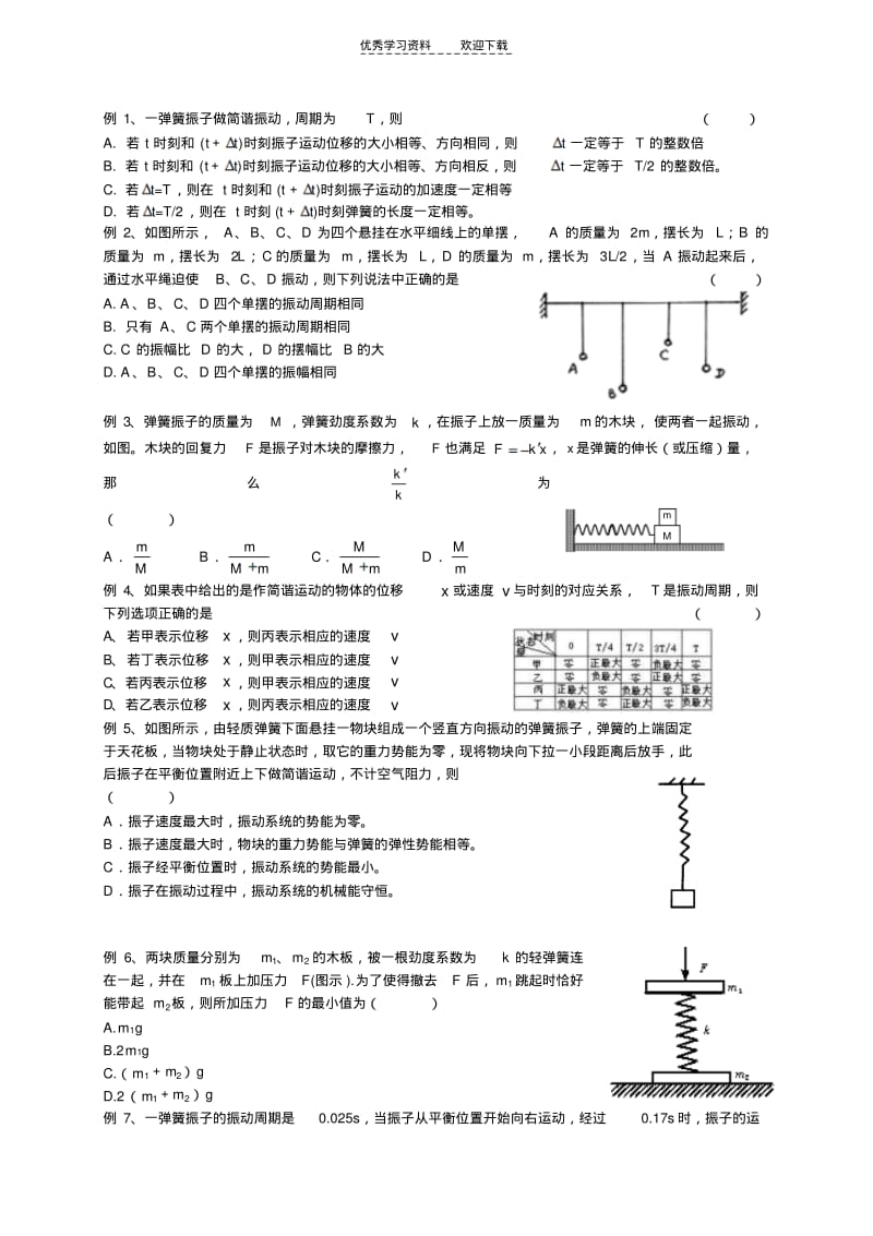 【优质文档】高中物理机械振动与机械波部分专题讲练(1).pdf_第2页