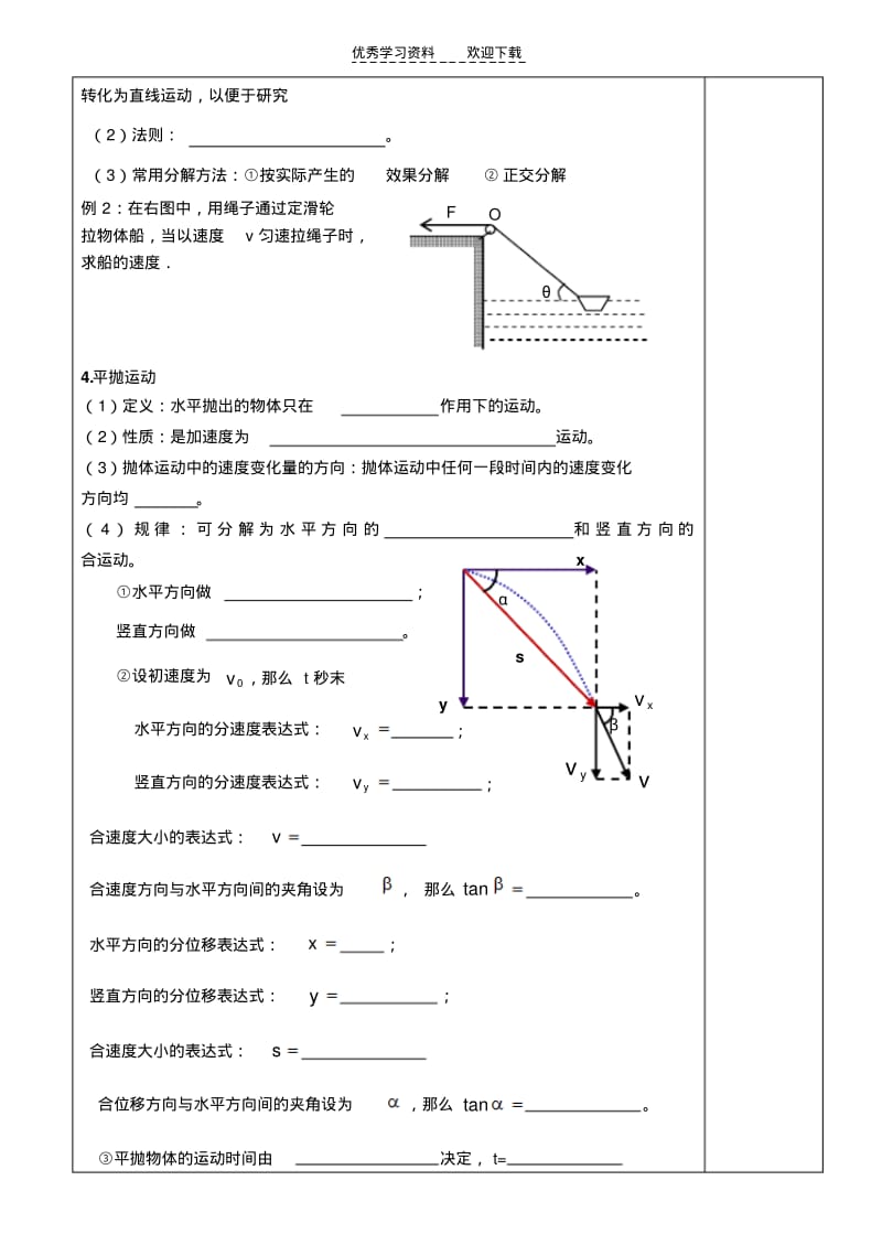 【优质文档】高三一轮复习物理教学案曲线运动.pdf_第2页