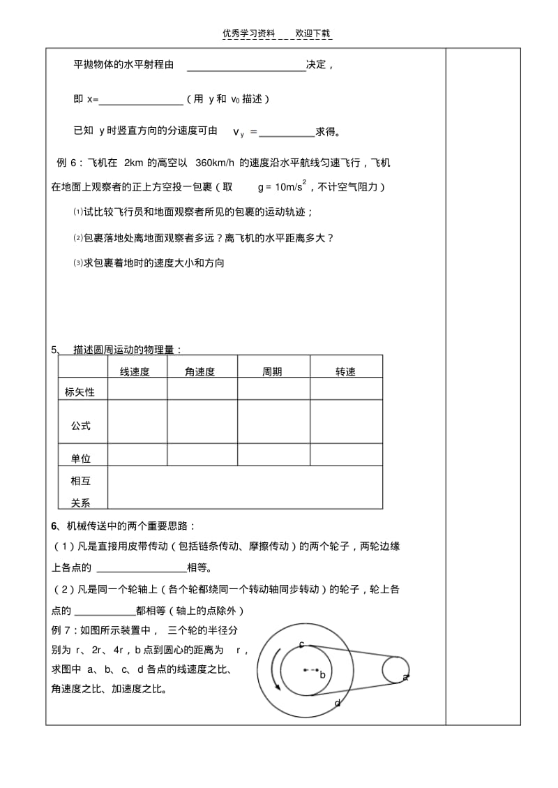 【优质文档】高三一轮复习物理教学案曲线运动.pdf_第3页