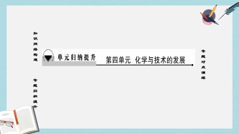 【优质文档】高中化学第4单元化学与技术的发展单元归纳提升课件新人教版选修2.pdf_第1页