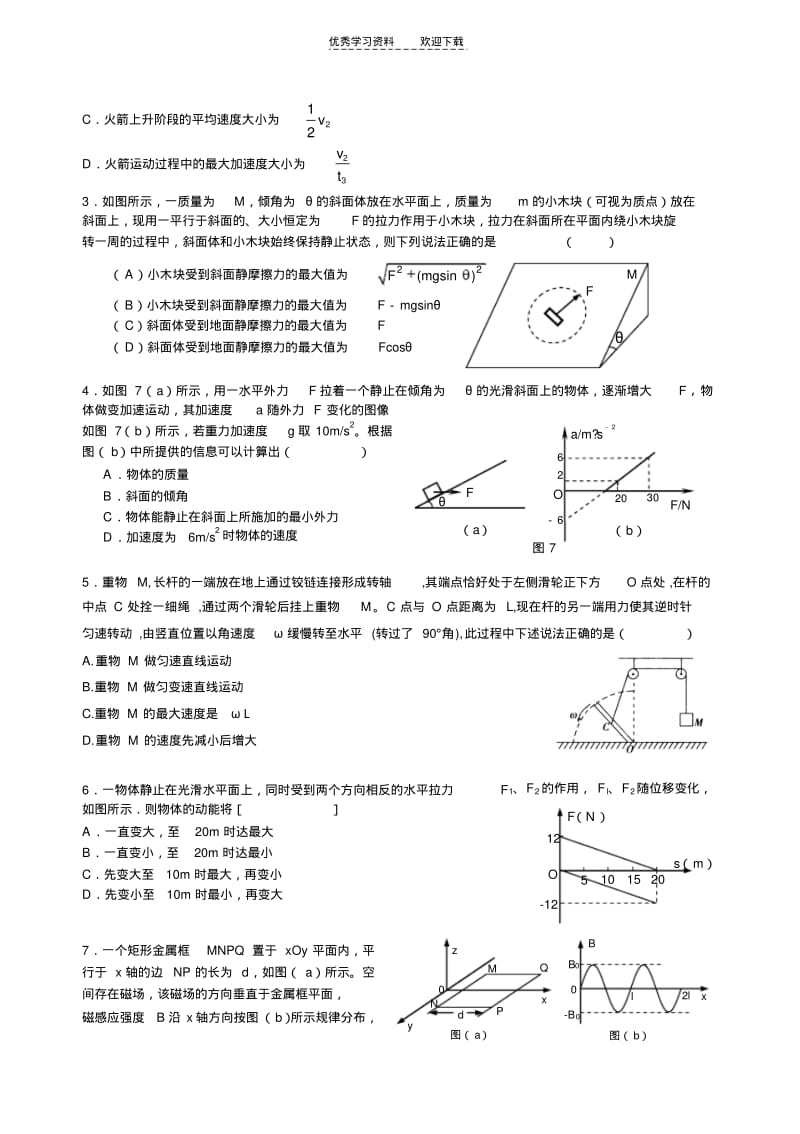【优质文档】高中物理中的极值专题.pdf_第2页