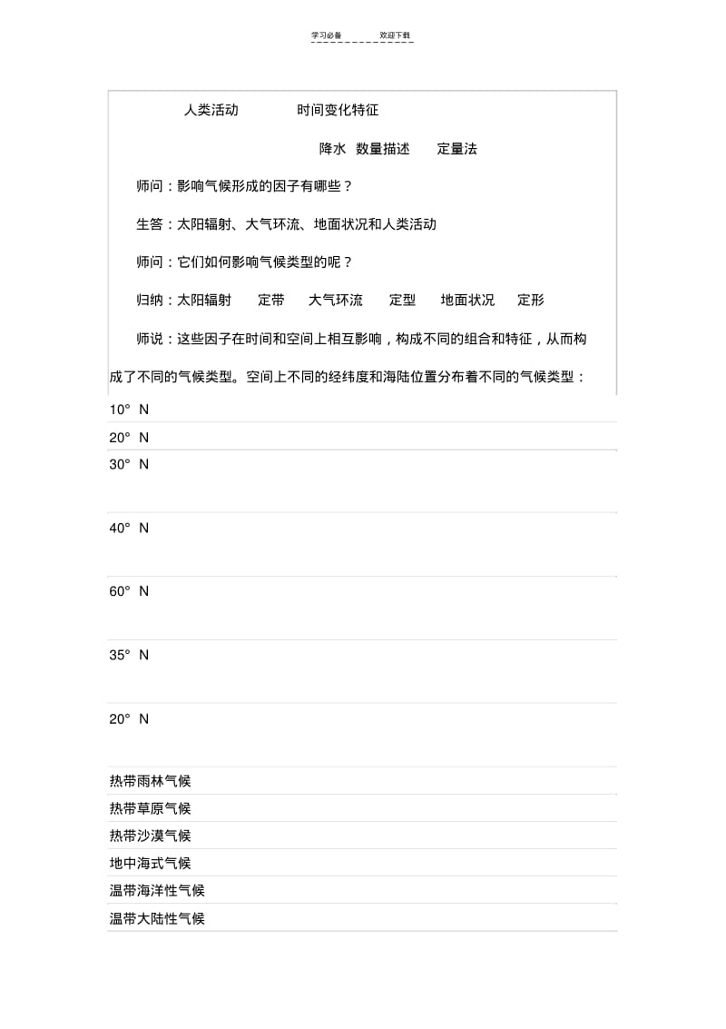 【优质文档】高三地理专题教学设计的感悟《气候类型的判断方法》案例分析.pdf_第2页