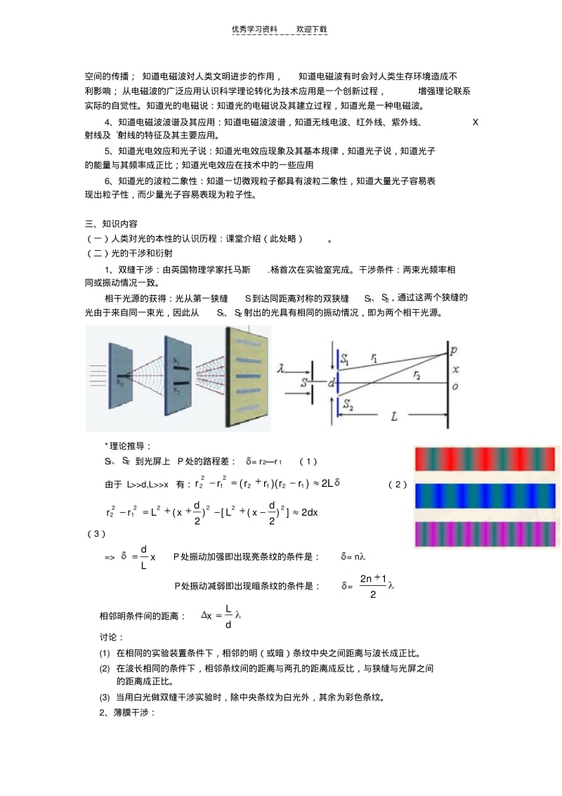 【优质文档】高中物理光学复习课件..pdf_第2页