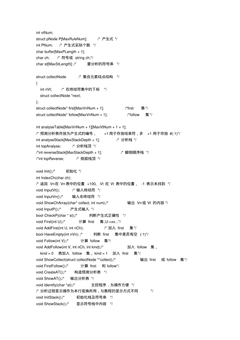 LL1语法分析器实验报告.pdf_第2页