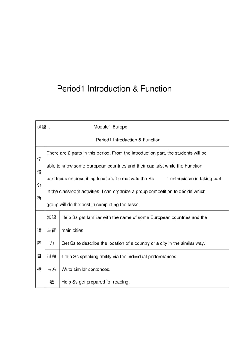 2019-2020年外研版高中英语必修3《Module1Europe》(Period1)教案.pdf_第3页