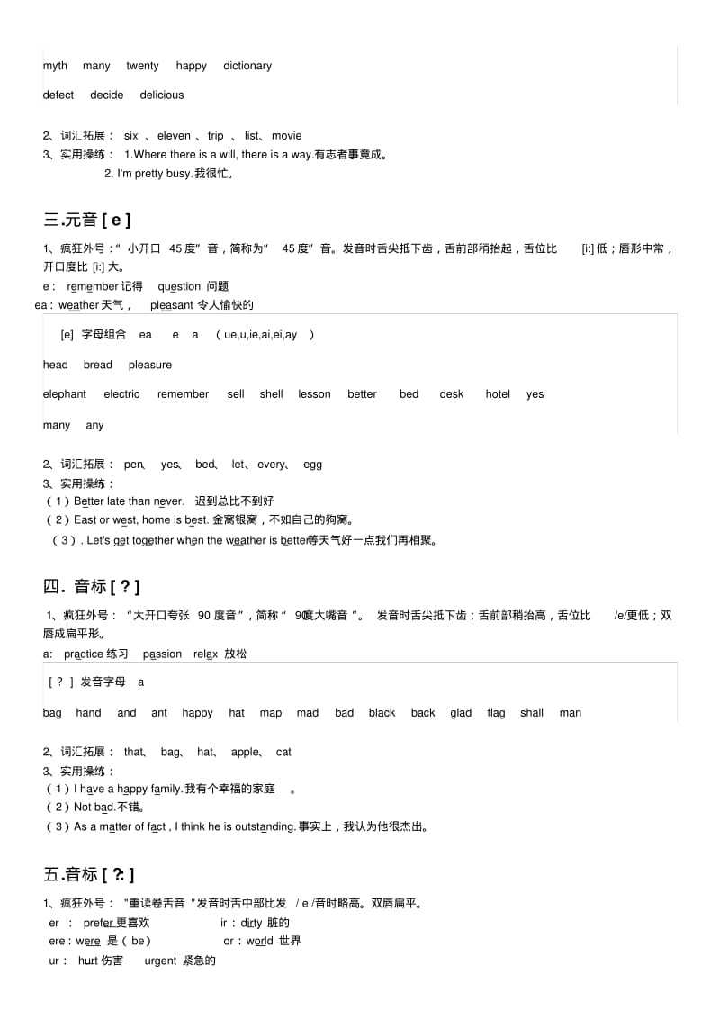 48个国际音标表(打印版)已整理------已排版无页脚汇总.pdf_第2页