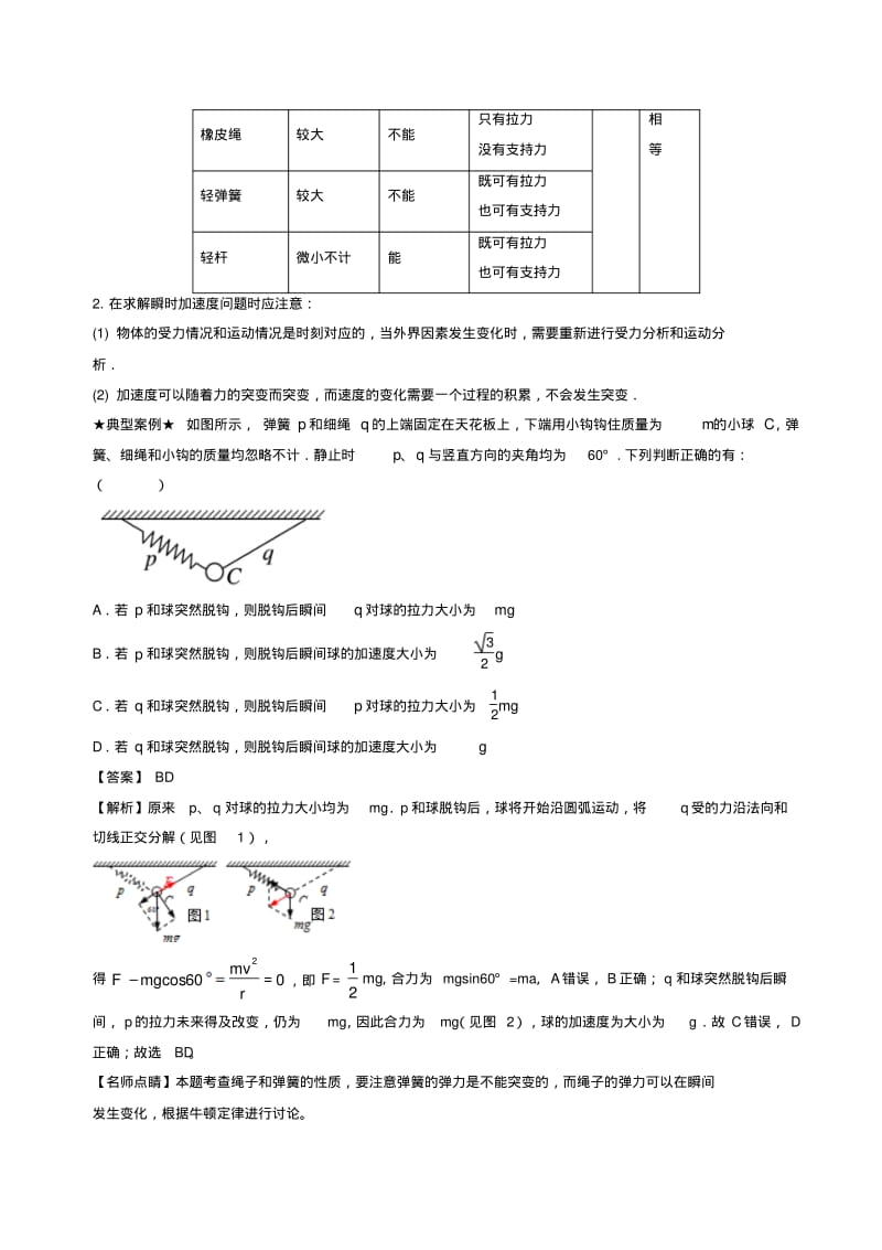 2019年高考物理一轮复习专题11牛顿第二定律(讲)(含解析).pdf_第2页