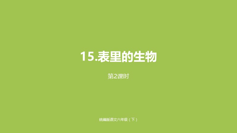 部编版六年级下册语文精美ppt第5单元《表里的生物》课时2.pptx_第1页