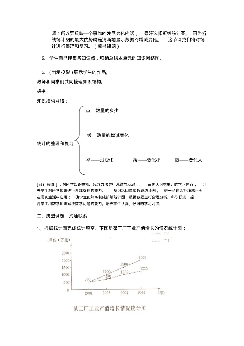 人教版四年级数学下册第七单元整理和复习教案.pdf_第2页