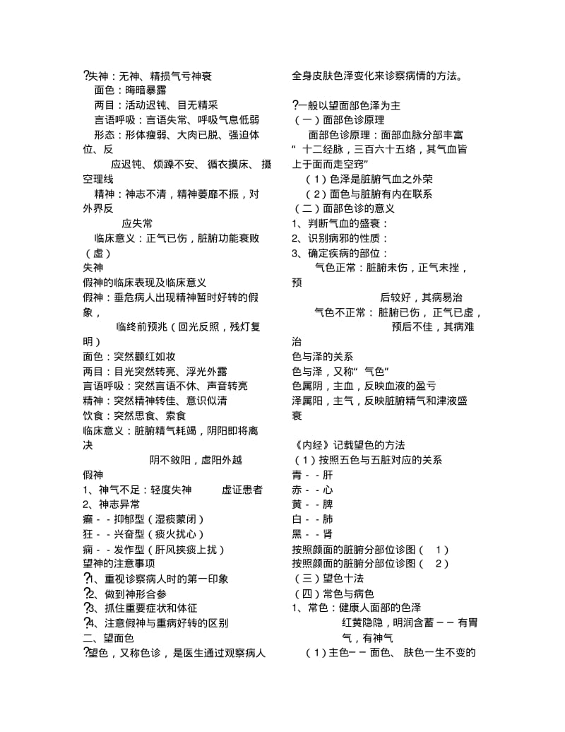 中医诊断学笔记(考试必备非常详细).pdf_第2页