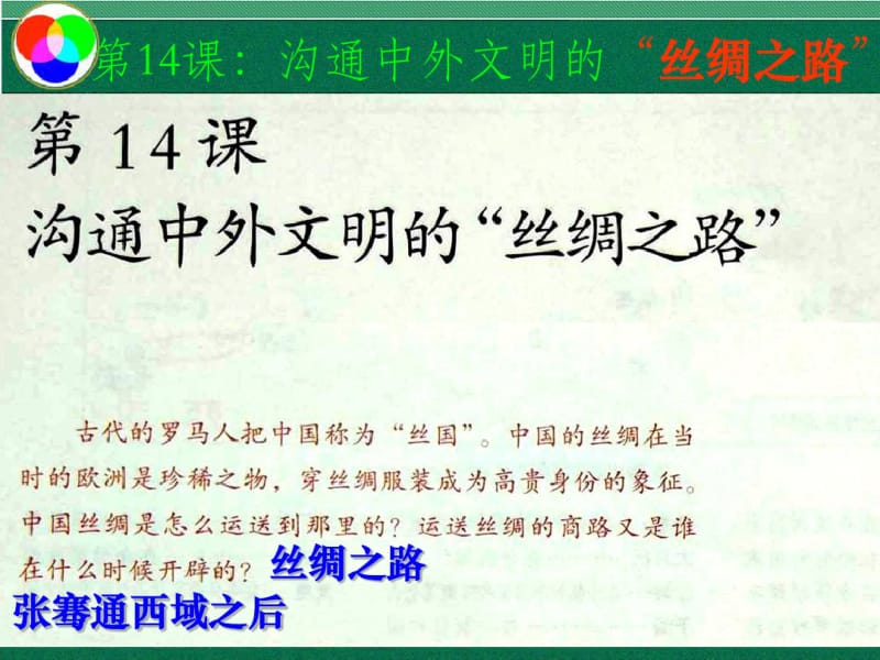 人教部编版七年级历史上册第14课：沟通中外文明的“丝绸之路”(共20张).pdf_第2页