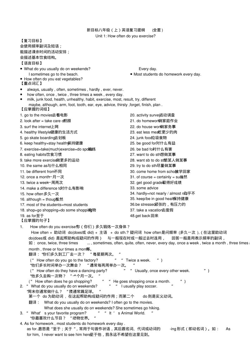 新目标八年级上英语复习提纲全套.pdf_第1页