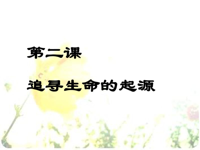 人民版必修三专题七第二课追寻生命的起源课件(共26张).pdf_第1页