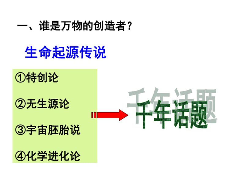 人民版必修三专题七第二课追寻生命的起源课件(共26张).pdf_第2页