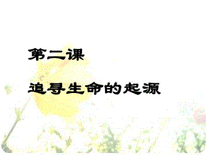 人民版必修三专题七第二课追寻生命的起源课件(共26张).pdf