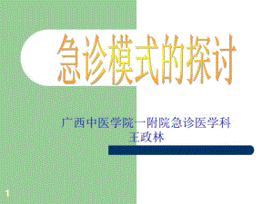 急诊模式的探讨.pdf