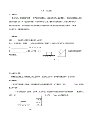 广东省惠州市惠东县港口中学八年级物理下册8.1认识压强学案(沪粤版).pdf