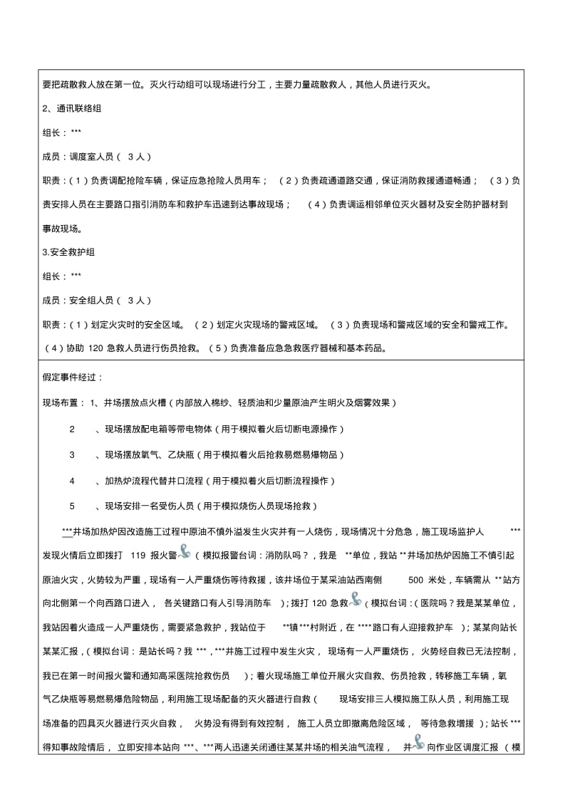 油气聚集场所火灾爆炸应急演练方案(范本).pdf_第2页