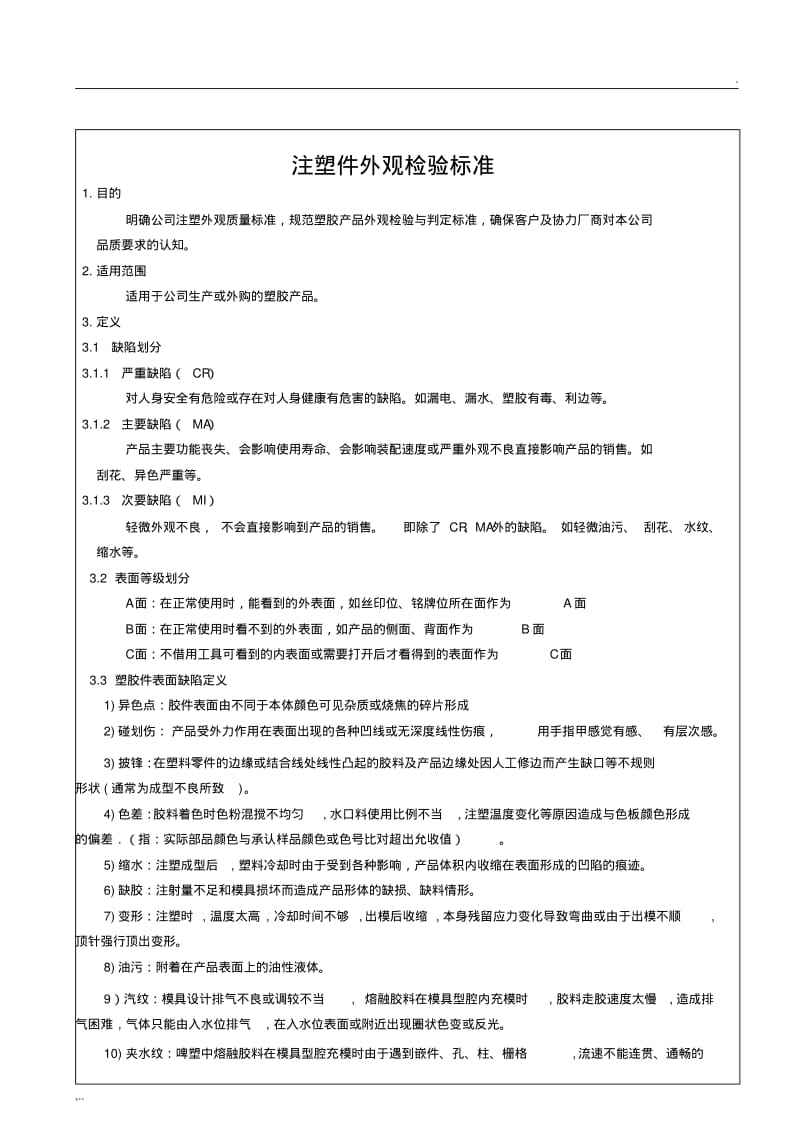 注塑件外观检验质量标准及规范.pdf_第1页