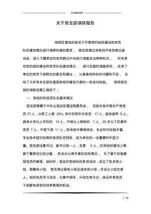 关于党支部调研报告.pdf