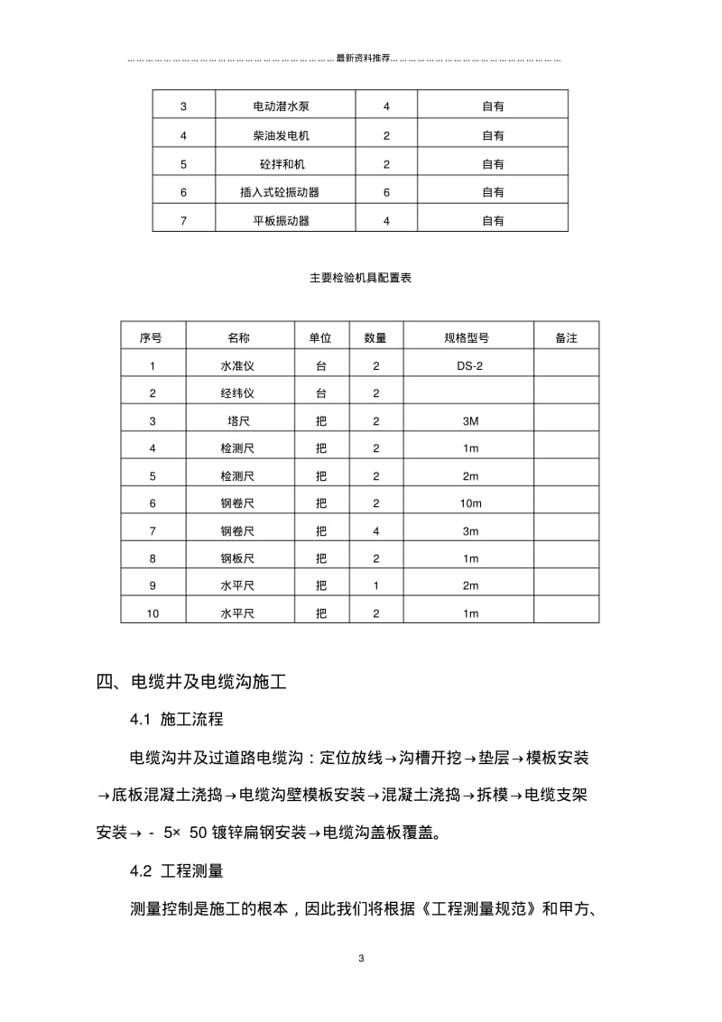 室外电缆井及电缆沟专项施工方案精编版.pdf_第3页