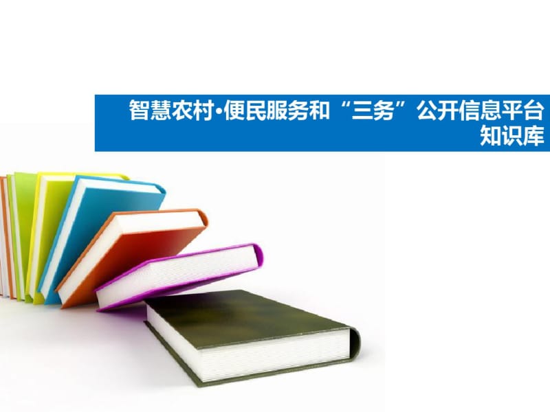 智慧农村_便民服务和“三务”公开信息平台知识库.pdf_第1页