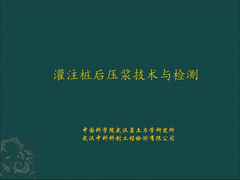 关于后注浆检测及一些检测展望讲解.pdf_第1页