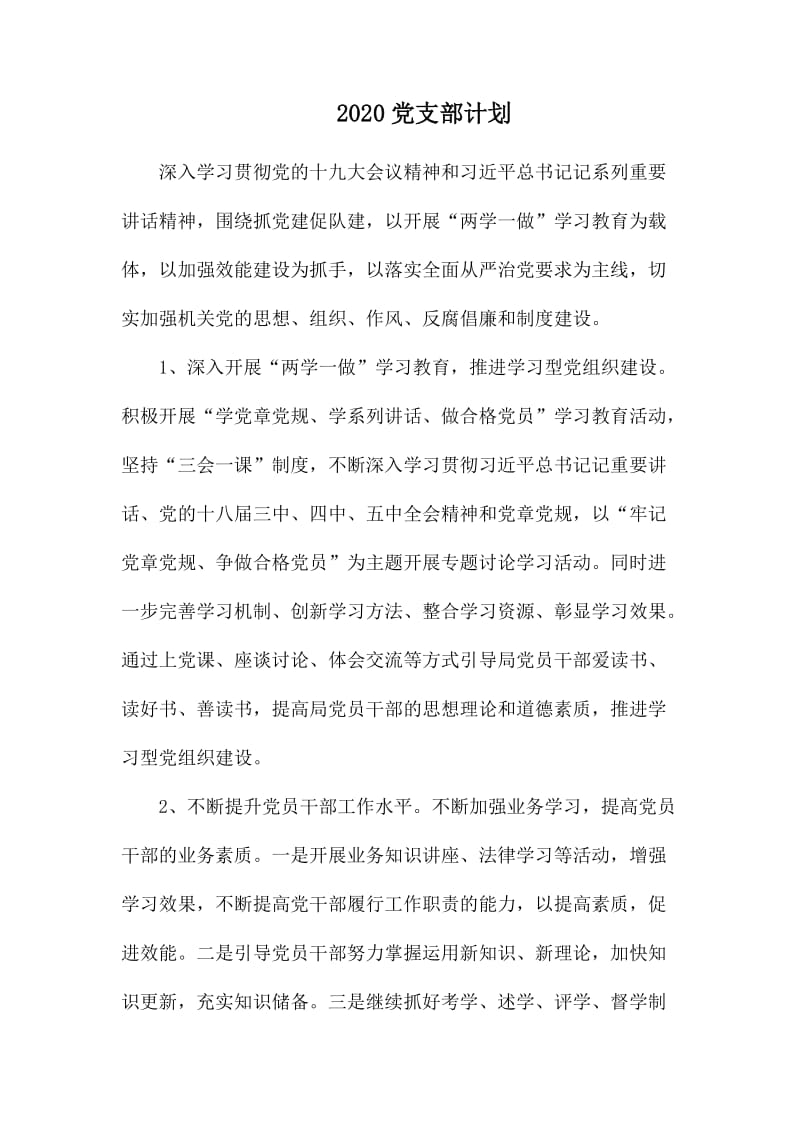 2020党支部计划.docx_第1页