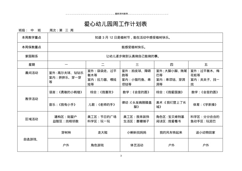 中班幼儿园春季周工作计划表精编版.pdf_第3页