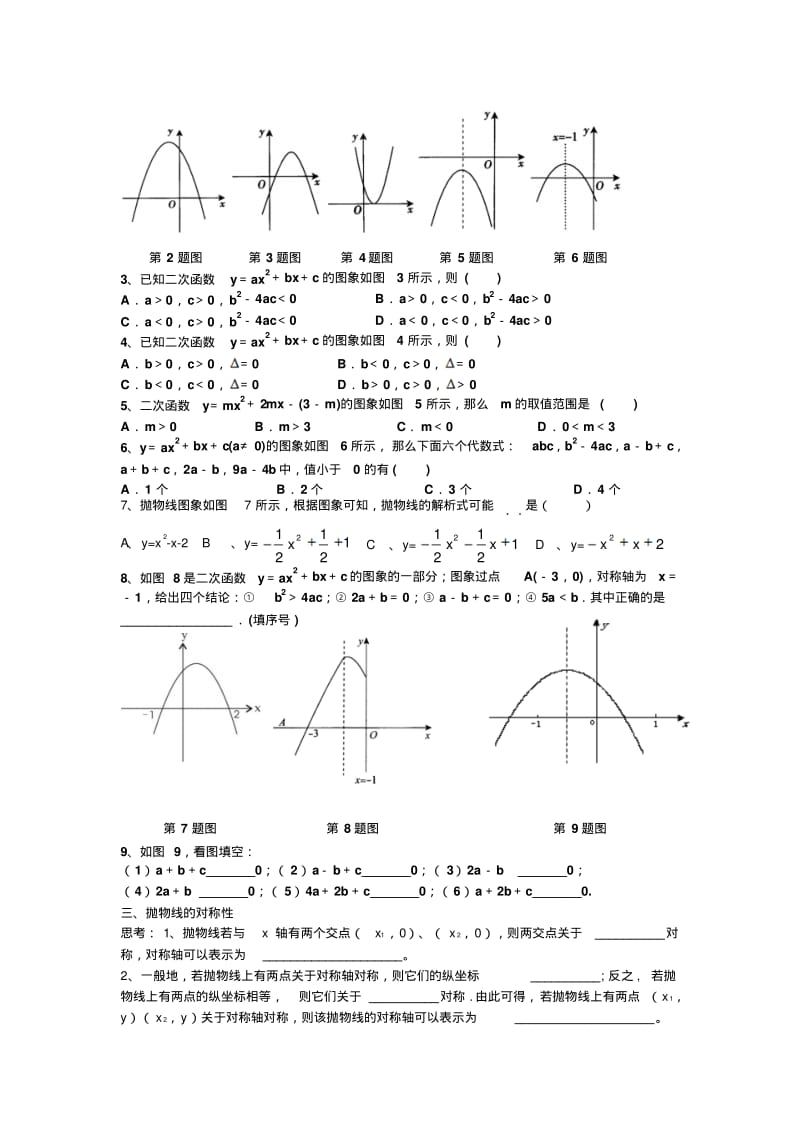 二次函数平移、旋转、轴对称变换汇总.pdf_第3页