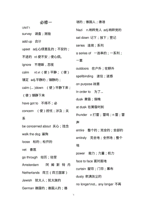 人教版高一英语必修1-4单词表汇总.pdf