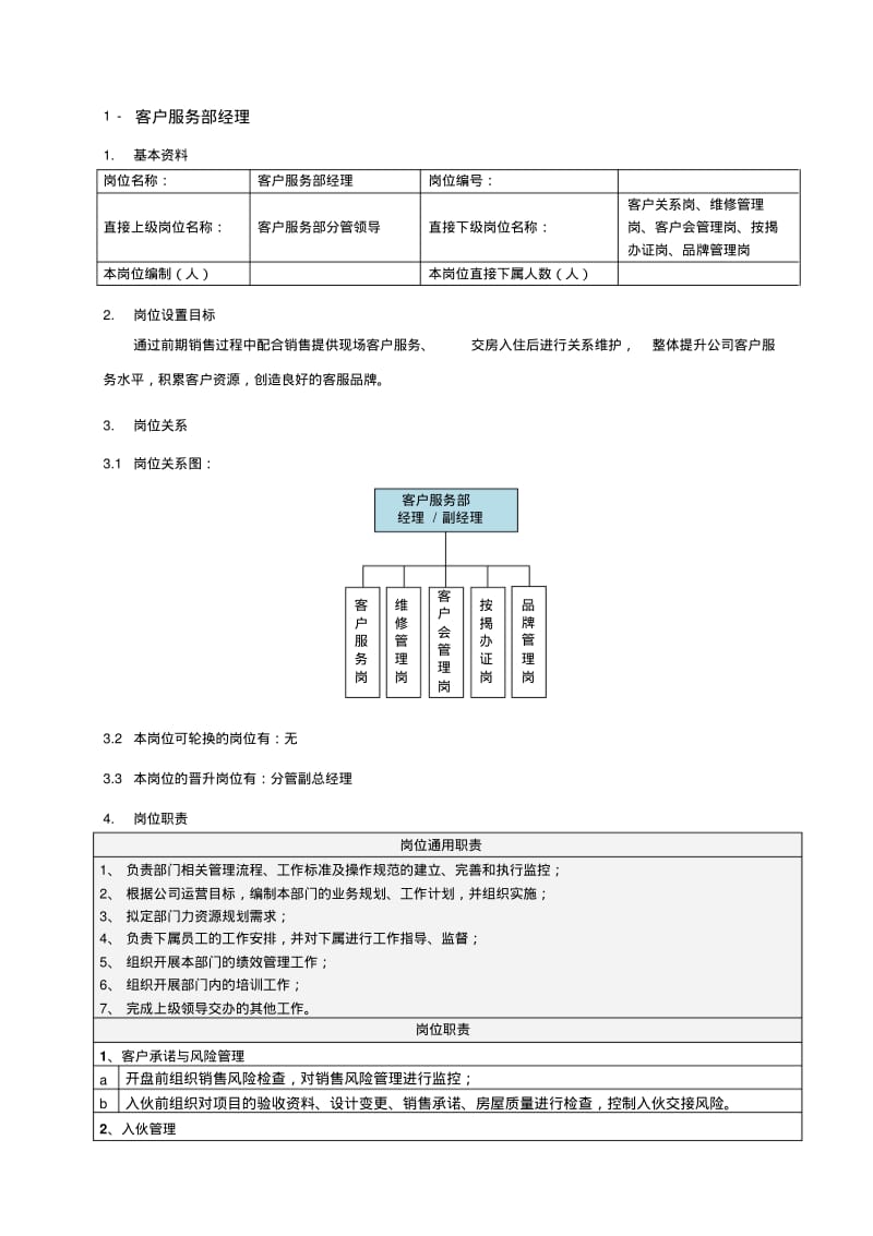 客户服务部岗位说明书.pdf_第2页