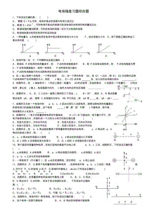 电场强度经典习题难题改过.pdf