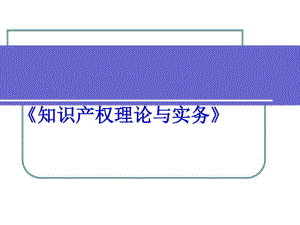 知识产权理论与实务-PPT课件.pdf