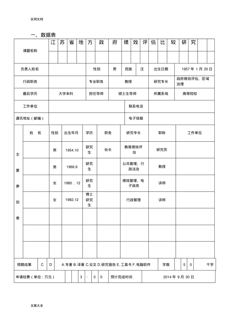 省社科基金项目申请书实用模板.pdf_第3页