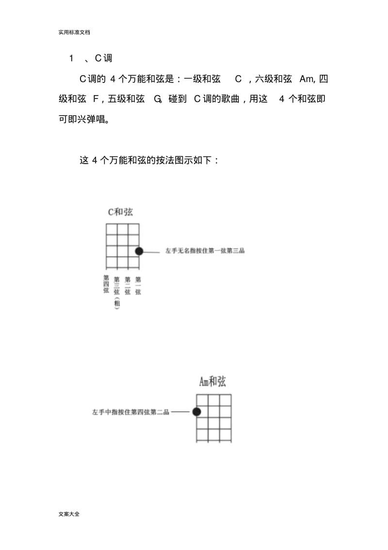 4个万能和弦搞定尤克里里即兴弹唱(入门教程).pdf_第2页