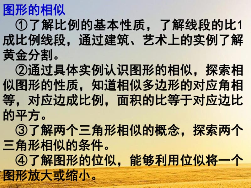 湘教版九年级数学上：第三章《图形的相似》复习课件(共23张).pdf_第2页