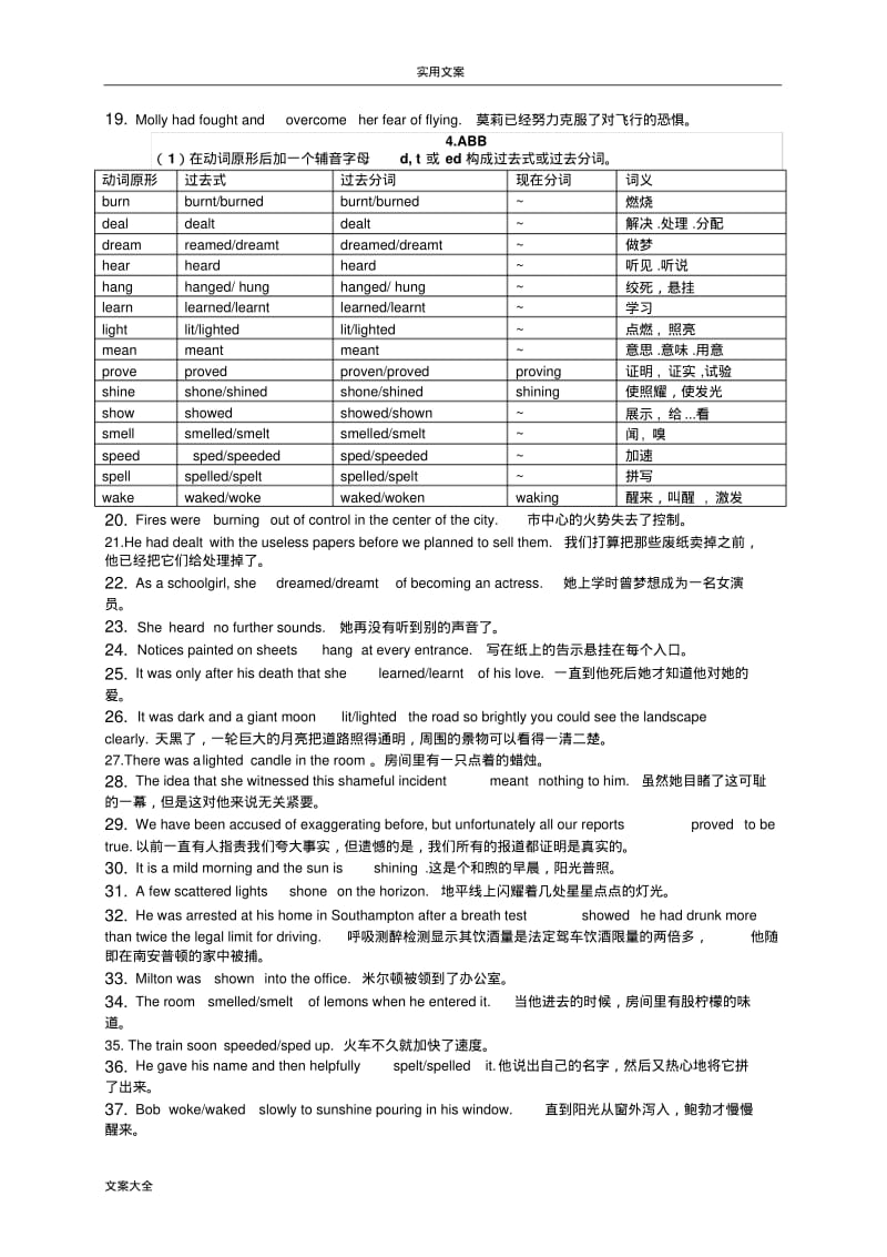 不规则动词练习问题详解.pdf_第2页