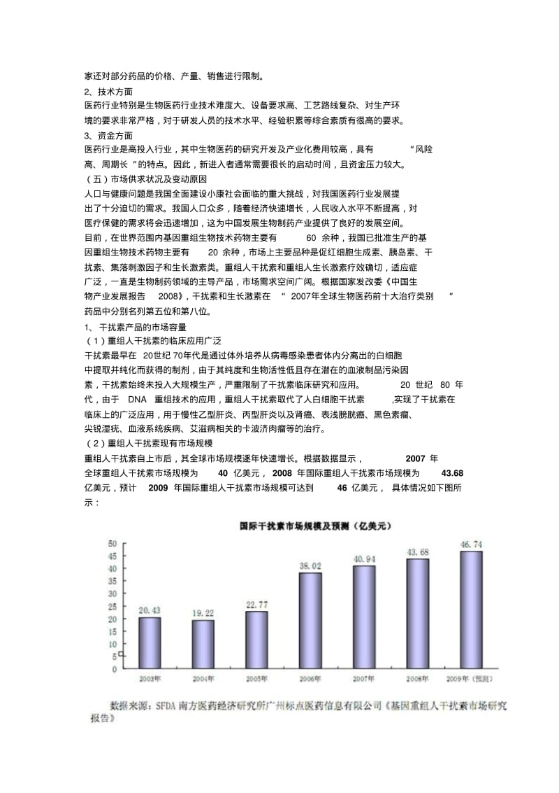 生物制药行业竞争格局及干扰素市场规模.pdf_第2页