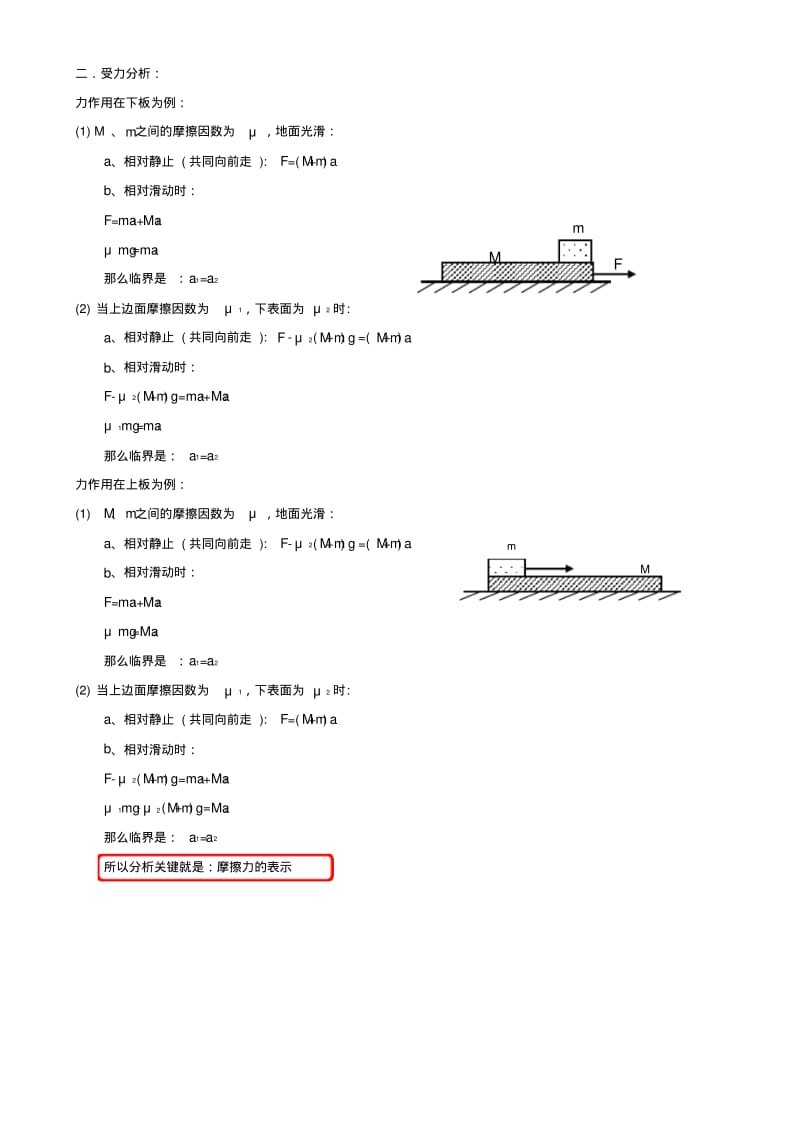 专的题目：滑块——木板模型(一).pdf_第2页