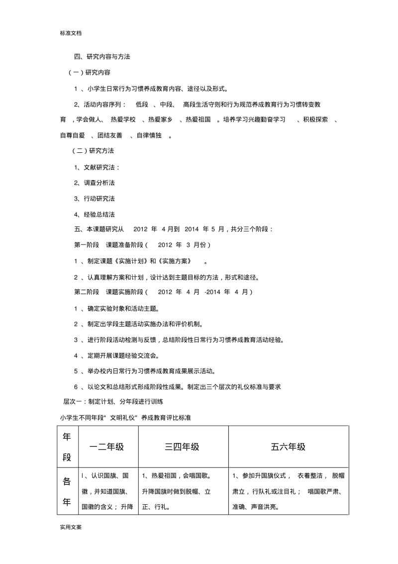 小学生教育文明礼仪养成教育地研究结题报告材料.pdf_第2页