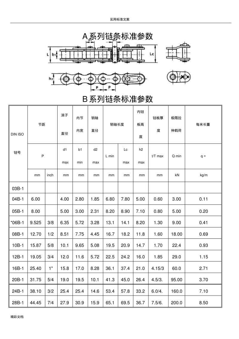 实用标准型号链条全参数表.pdf_第2页