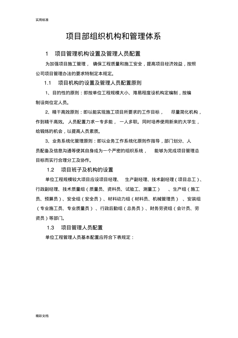 项目部组织机构和管理系统体系.pdf_第1页