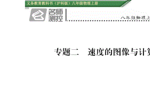 2016年初二物理专题二速度的图像与计算练习题(带答案).pdf