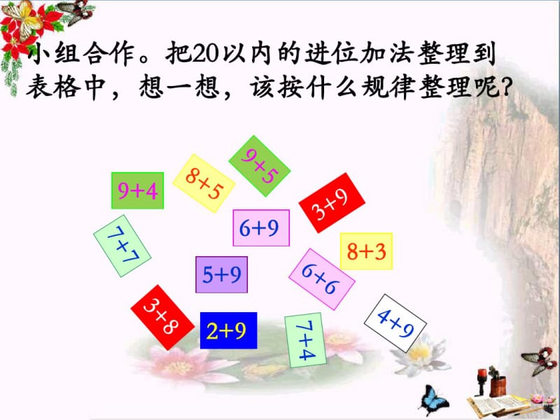 2016冀教版数学一年级上册第8单元《20以内的加法》(整理与复习)ppt教学课件.pdf_第3页